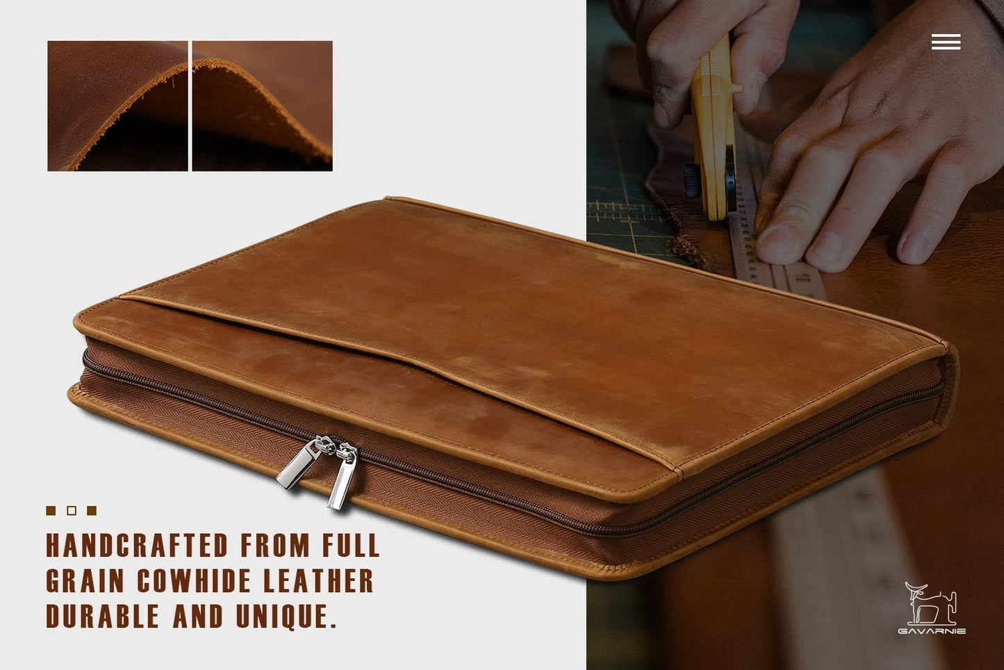 Personalized Leather Portfolio Padfolio for Men, Engraved Gifts for Father's Day for Husband from Wife, Customized Leather Gifts Present for Son/Dad, for Birthday, Brown