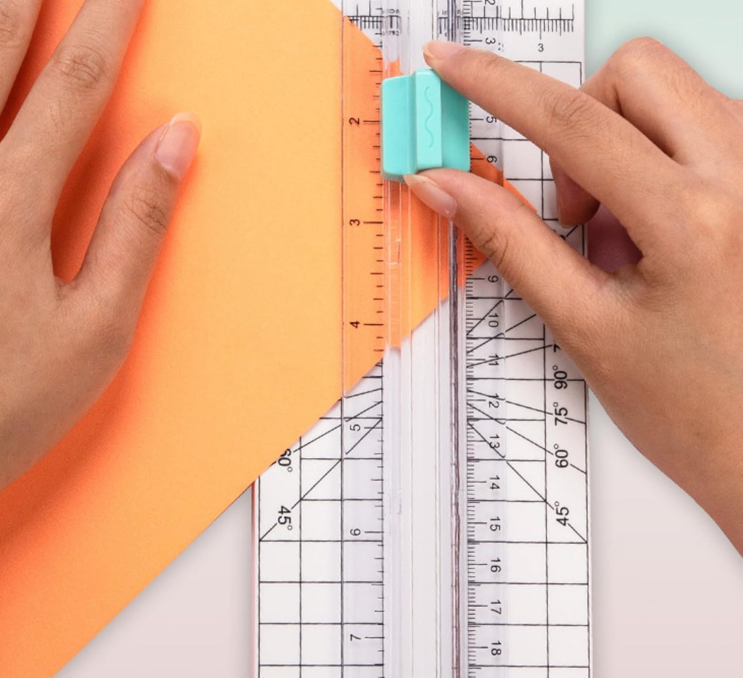 4-in-1 Multi-Function Paper Trimmer,Bidirectional Papers Cutter, Equipped with Straight,4 in 1 Paper Cutter 4 Styles Craft Paper Cutter Multi-Function Scrapbooking Tool (Pink)