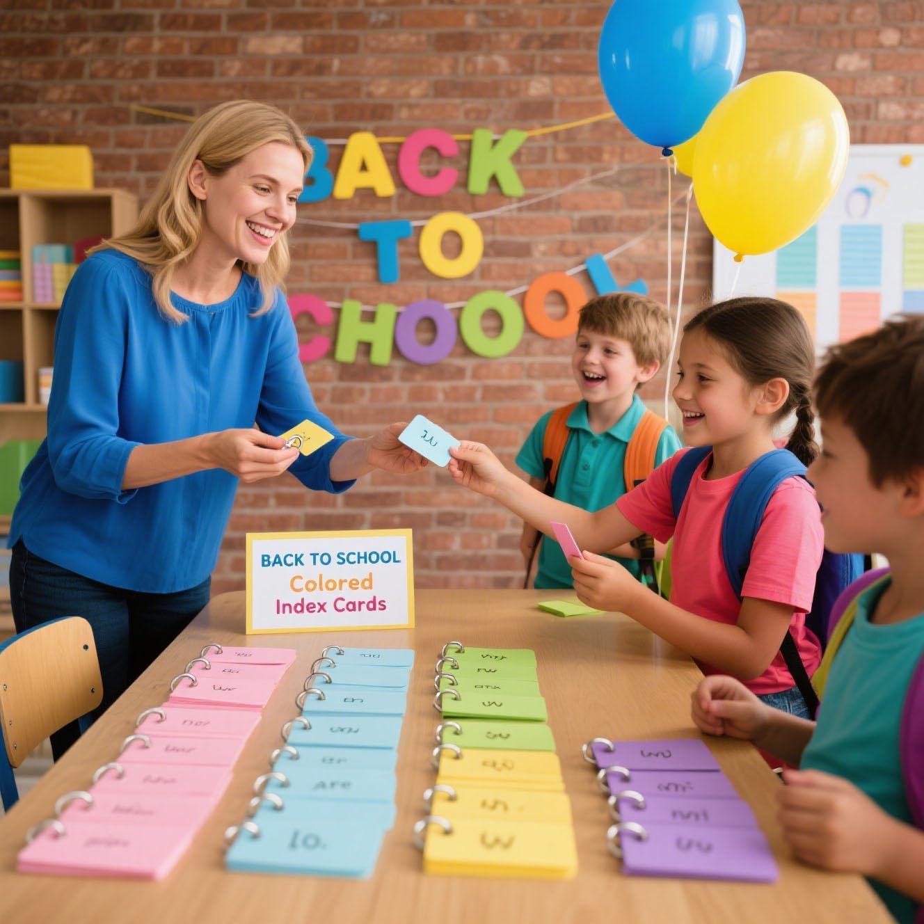 Koogel Index Cards for Metal Key Rings, 2.2 x 3.5 Inch, 1080PCS Colored Flash Card for Back to School, Small Portable Notecards for Studying Classroom Note Taking To Do List Supplies, 6 Colors