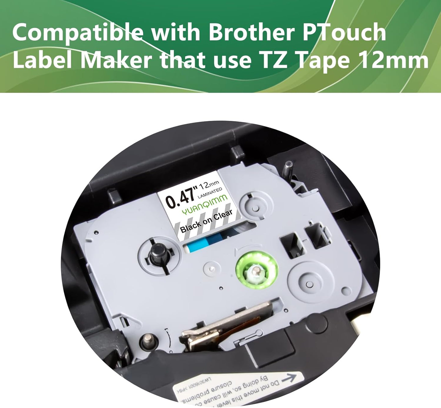 20-Pack TZe131 TZe TZ Tape 12mm 0.47 Laminated Clear Label Tape Compatible with Brother P Touch Label Maker Tape TZe-131 TZ-131 TZ131 for Brother PTD210 PTD220 PTD600 PTD410 PTD202 Printer