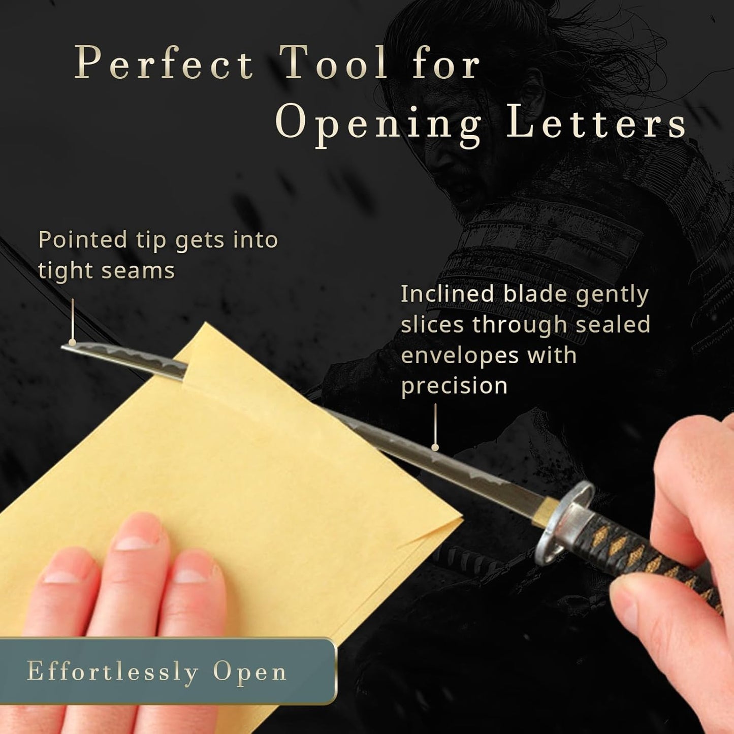 Mini Japanese Samurai Katana Sword Paper Knife Letter Opener 8.3 inch Made in JAPAN (Tokugawa Ieyasu)