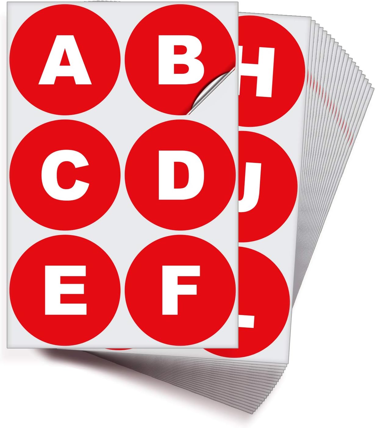 iSYFIX Red Vinyl Letters Stickers - 4 inch Self-Adhesive, A to Z, 4 of Each Letter - Premium Decal for Indoor & Outdoor, For Inventory, Storage, Organizing, Alphabet for Boxes, Toolbox, Lockers & More