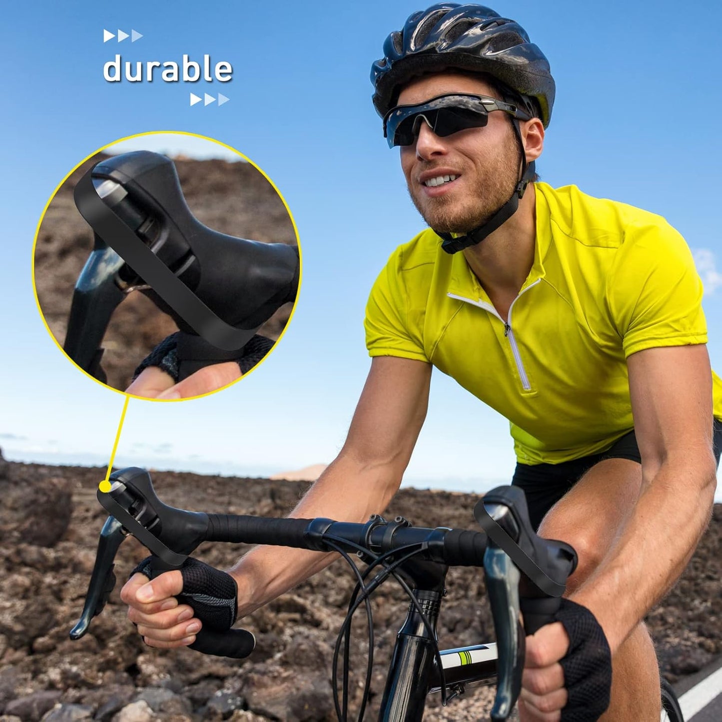 60 Mixed Count Heavy Duty Rubber Bands 6 Size Black Thick Wide Rubber Bands Assorted Size for Hiking Camping Survival Sports Supplies (Black)