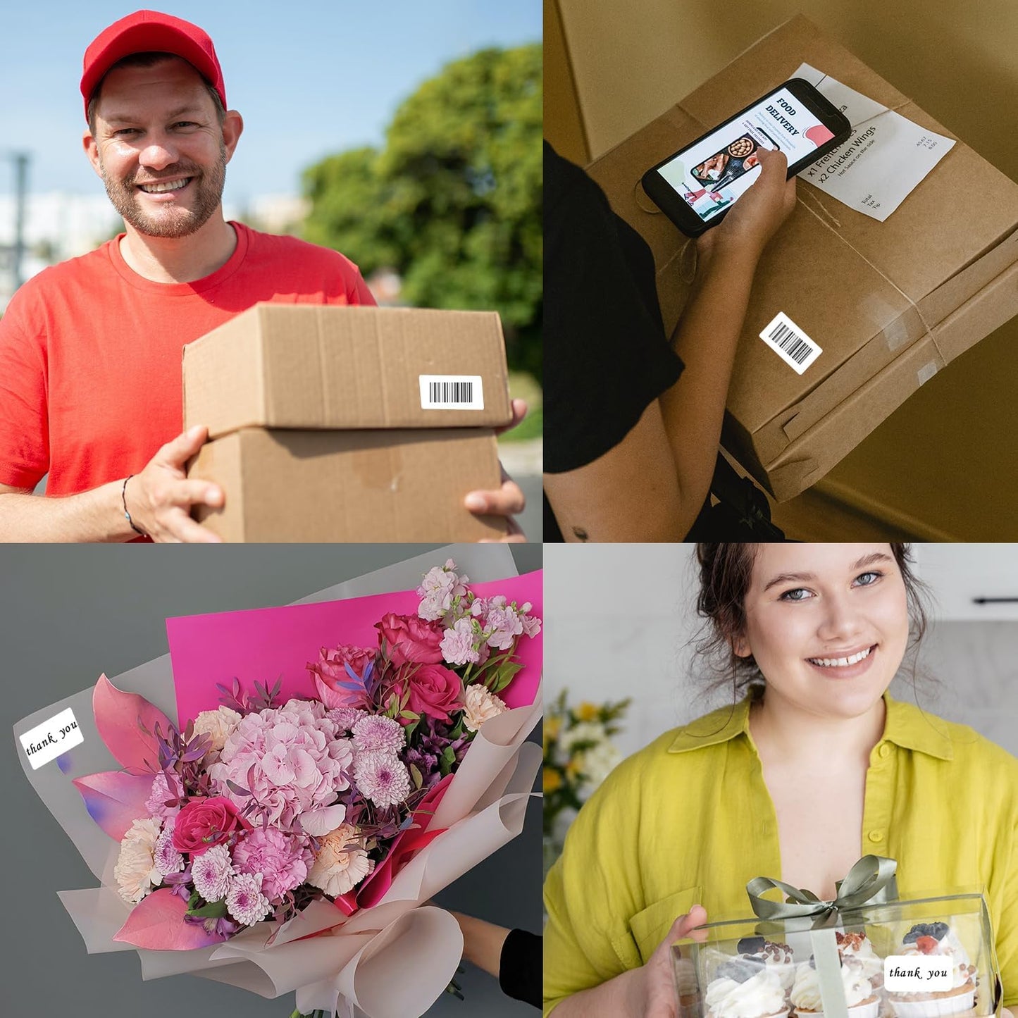 2×3 Inch White Removable Thermal Labels,Waterproof Thermal Label,300 Sheets per Roll with Perforated Lines