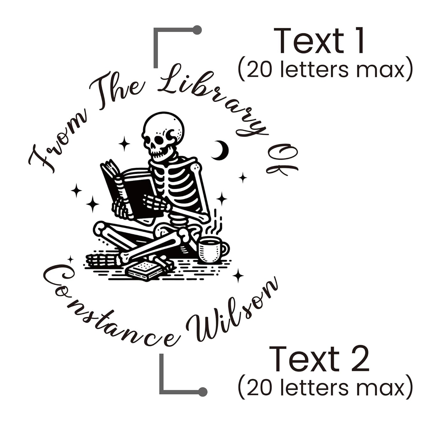 Book Embosser Custom Embosser Stamp with Your Name or Design Personalized Library Embosser Stamp Customized Books Business Cards Paper Documents Notebooks etc. (04)