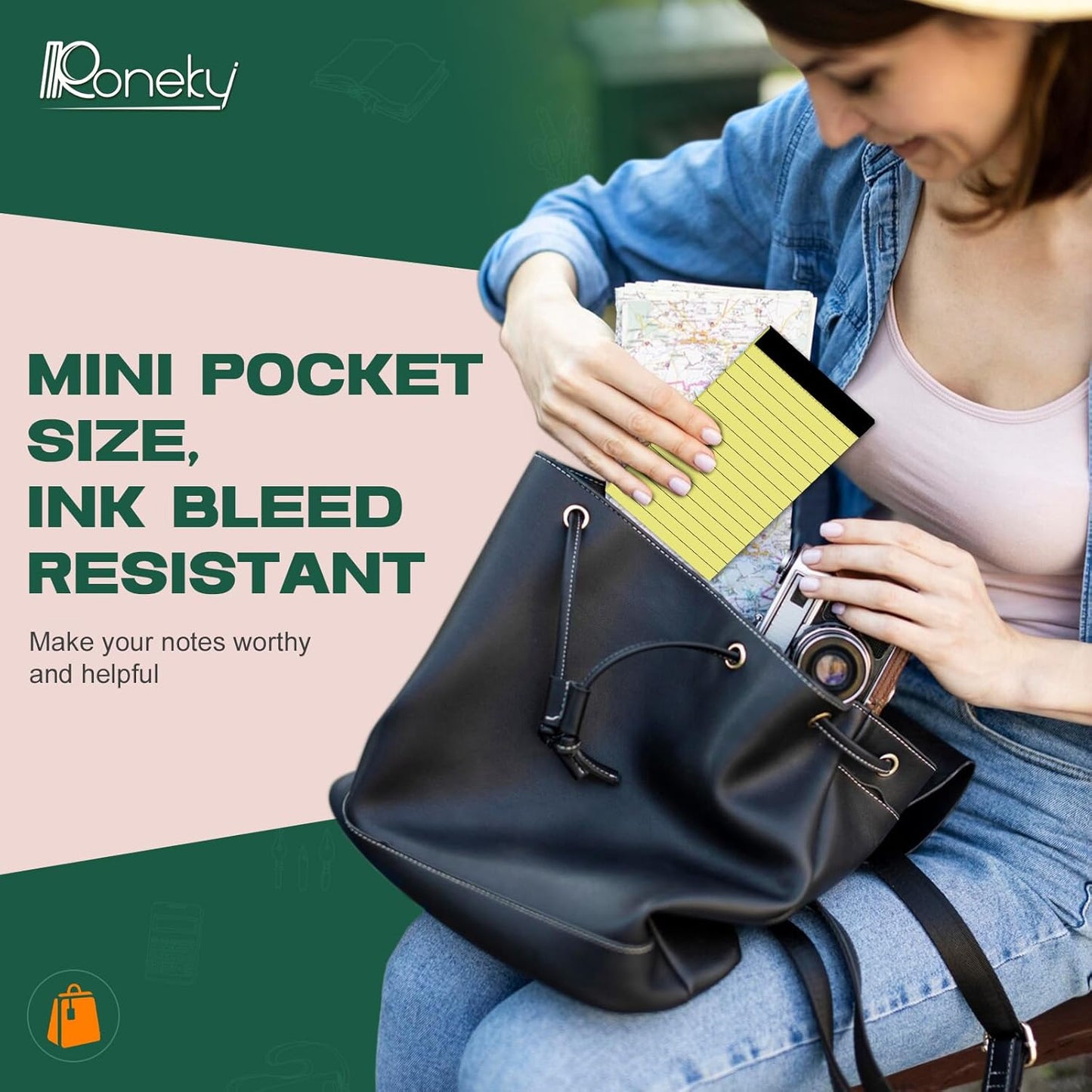 10 Pack Note Pads 3 x 5 Notepads, Small Notepad Pocket Size Notebook Scratch Paper Pads Narrow Ruled, 3x5'' Memo Pad Note Pads of Lined Paper Notepad To-Do Small Writing Pad for Lists Work Home Office