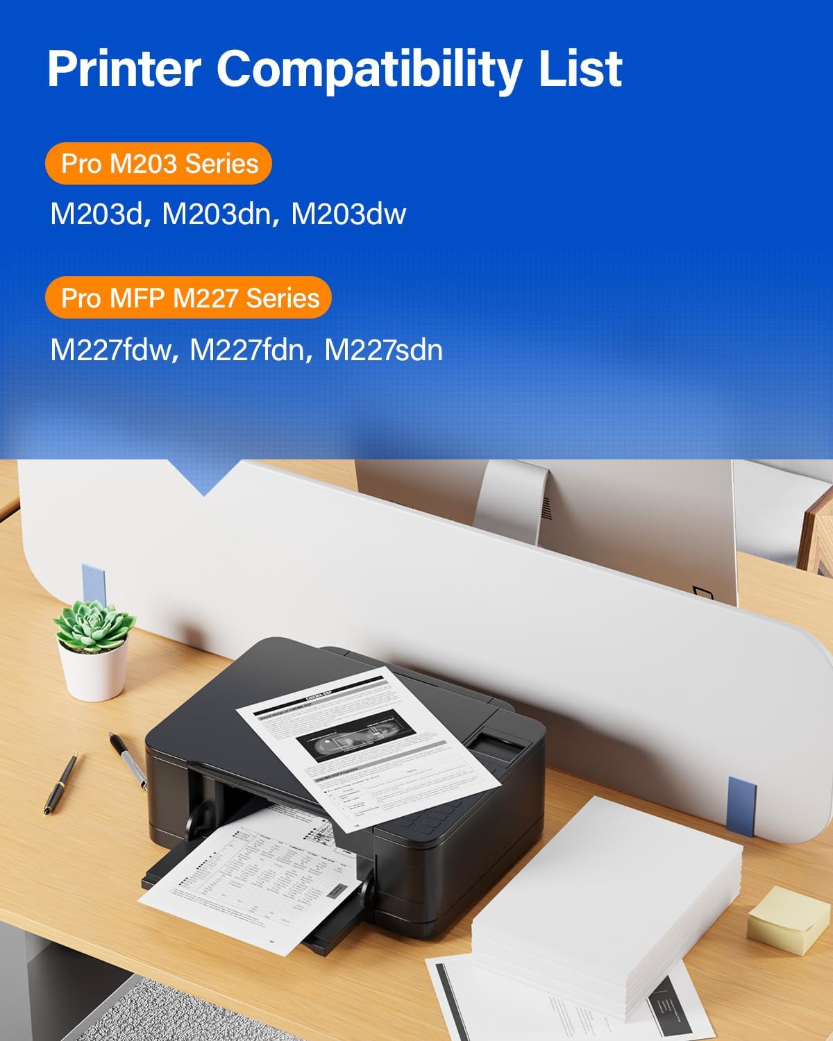 30X CF230X Toner Cartridge Black 2 Pack with Chip Compatible for HP30X 30A CF230A Replacement for HP LaserJet Pro MFP M227fdn M227fdw M227sdn M203d M203dn M203dw M227 M203 Printer Ink Drum Unit Copier