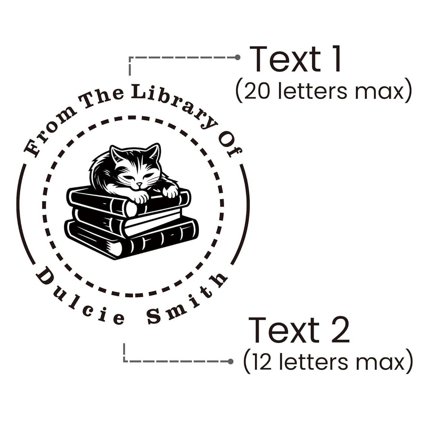 Book Embosser Custom Embosser Stamp with Your Name or Design Personalized Library Embosser Stamp Customized Books Business Cards Paper Documents Notebooks etc. (13)