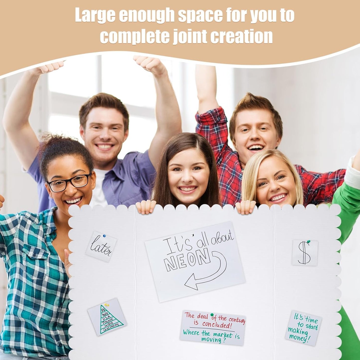 36 Pcs 24 x 36 Inch Trifold Poster Display Boards White for Science Fair Presentation Projects Photo Exhibition Display Tri fold Board Foldable Paperboard for School Supplies Bulk Business