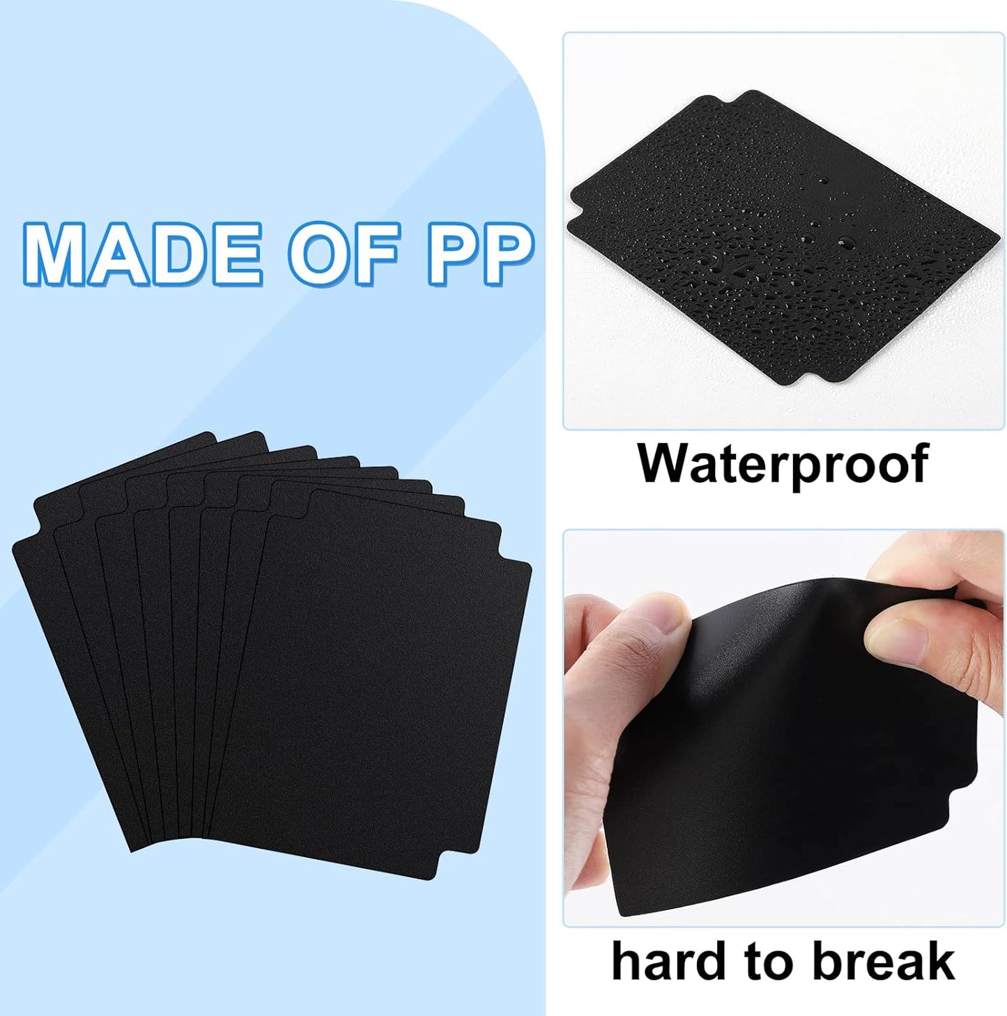 60 Pieces Trading Card Dividers Black Playing Card Separators Playing Board Game TCG Dividers Card Gathering Storage Organizer, Card Divider Fit for MTG PKM Yugioh Commander 2.71 x 3.8 Inches