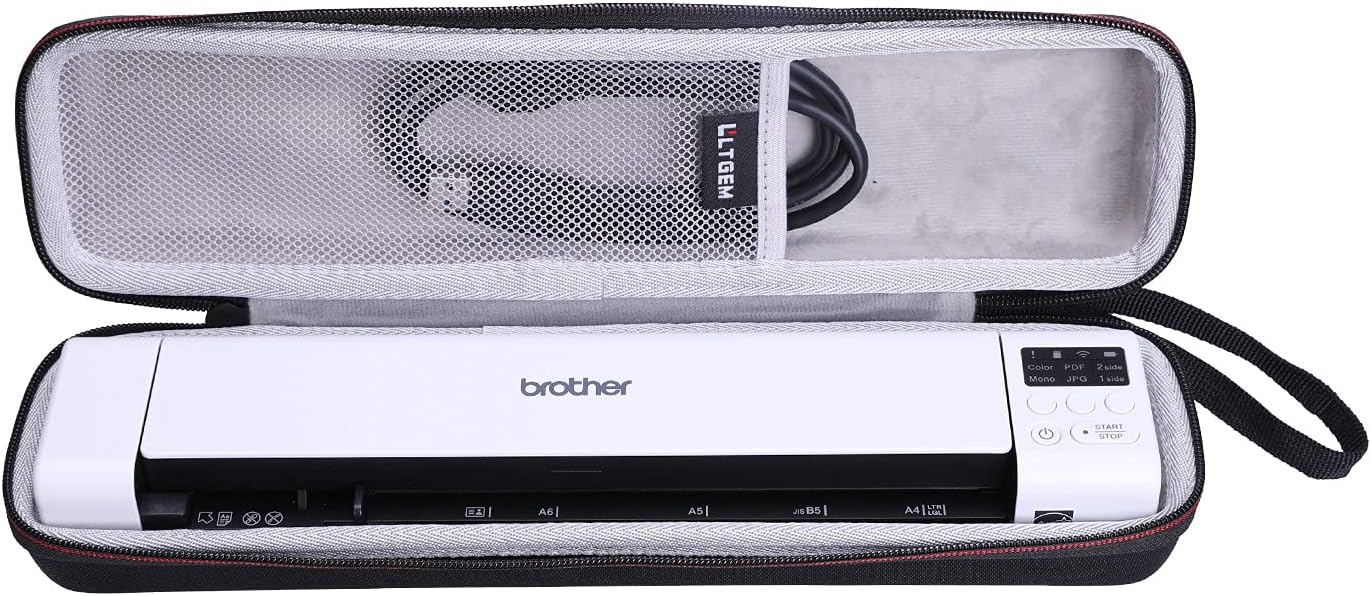 LTGEM Hard Case for Brother DS-640 / DS-740D / DS-940DW / DS-720D & Itari & HP Small USB & Canon imageFORMULA P-208II Document Scanner - Protective Carrying Storage Bag