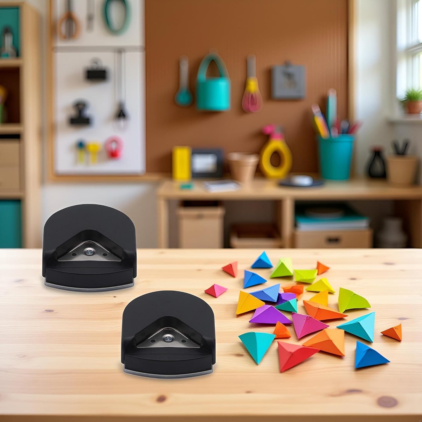 2Pcs Black 4mm Radius Corner Rounder Punch Paper Corner Rounder Hole Cutter for Photo, Corner Cutter Tool, Paper Crafts