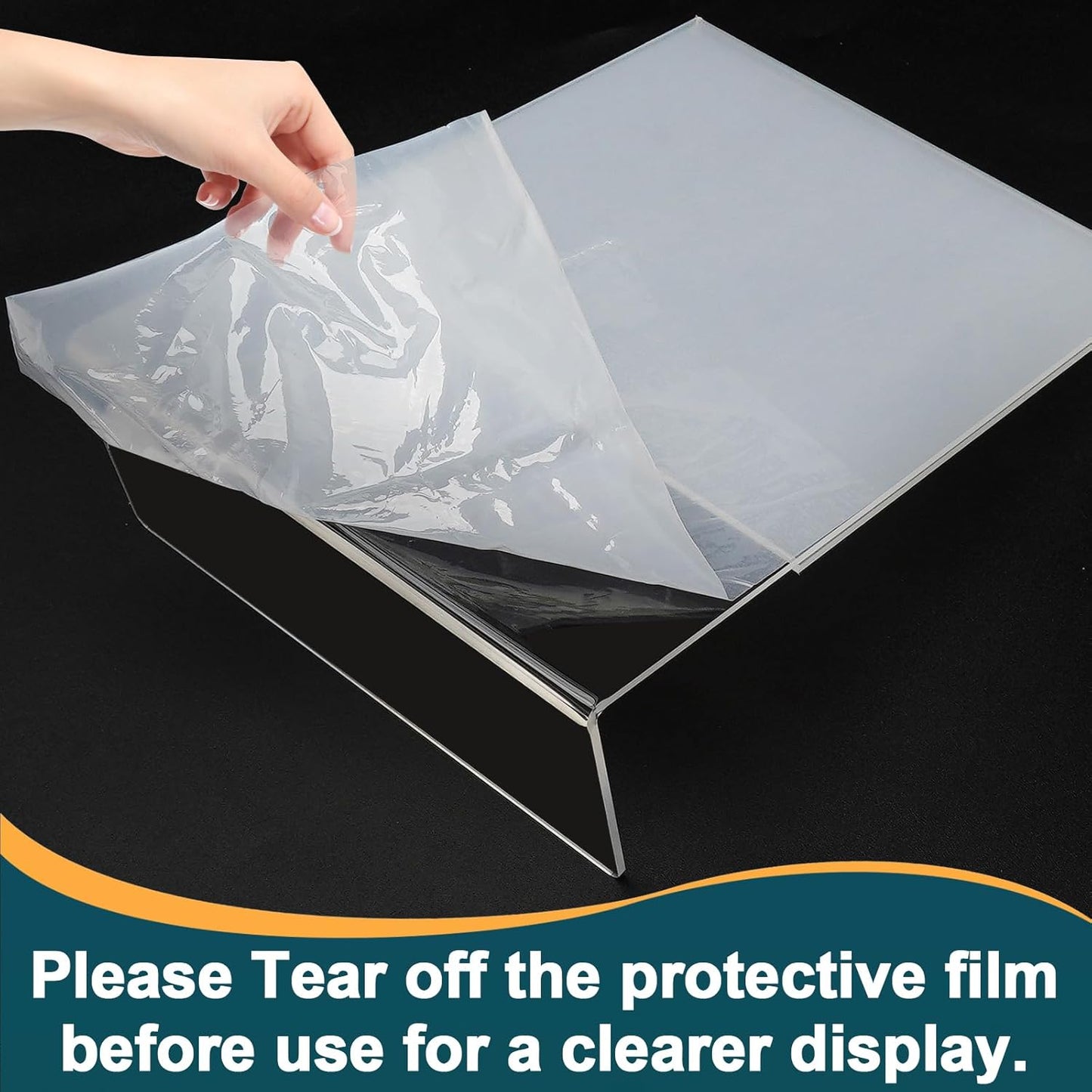 14 Pack Acrylic Sign Holder 8.5x11 Inches, Clear Tabletop Plastic Paper Display Stand, L-Shape Vertical Menu Holder Stand, Photo Picture Frame Flyer Display Stand for Restaurants, Store,Office Desktop