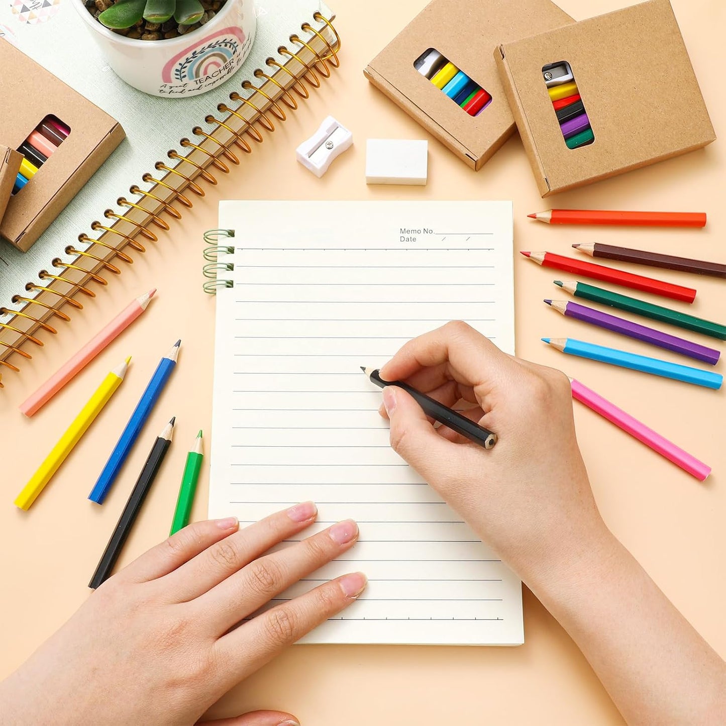 288 Pcs / 24 Boxes Mini Drawing Class Colored Pencils Bulk for Kid 3.5 Inch Back to School Supplies Portable Short Fat Per Set 12 Different Color with Sharpener Eraser Coloring Pencils