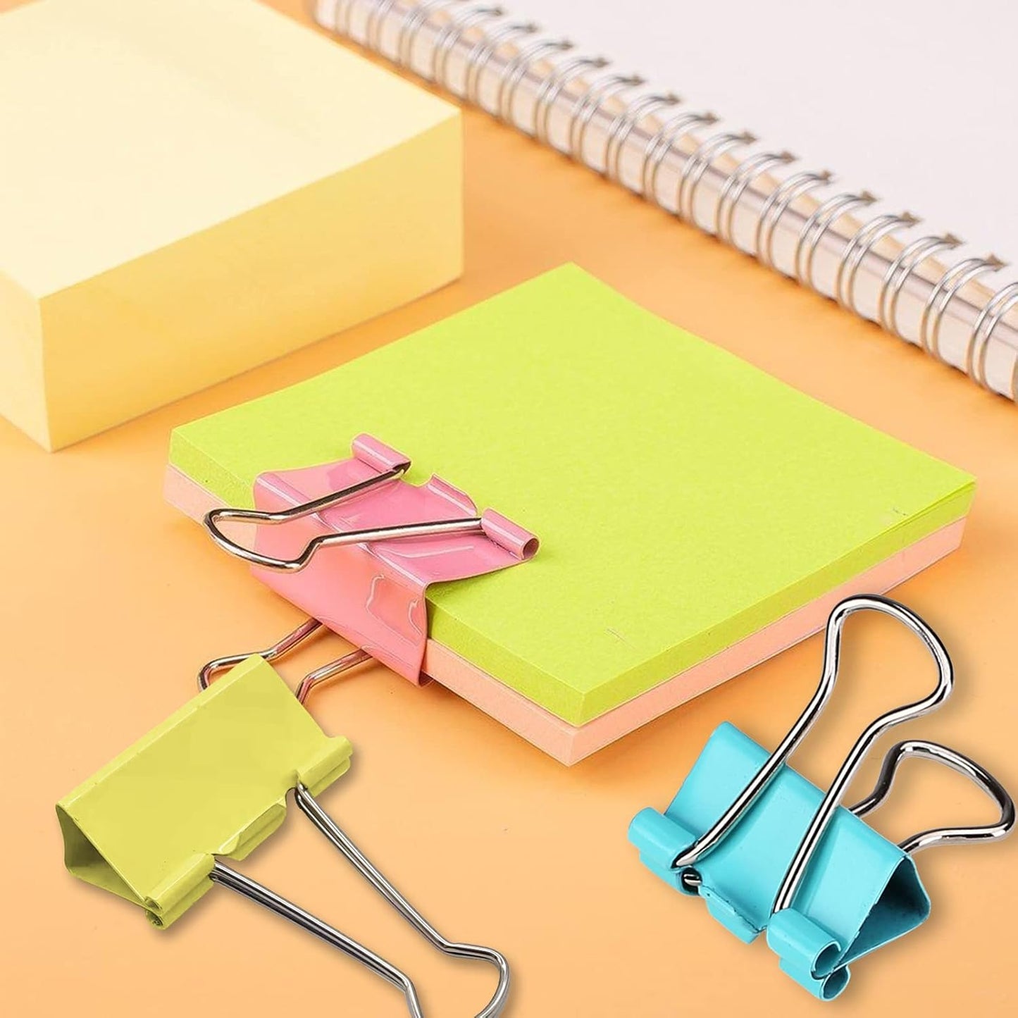 2 Inch Extra Large Binder Clips (24 Pack), Assorted Colors, Colored Jumbo Paper Clips, Big Paper Clamps, Binder Clips Large Size for Home, School and Office Supplies