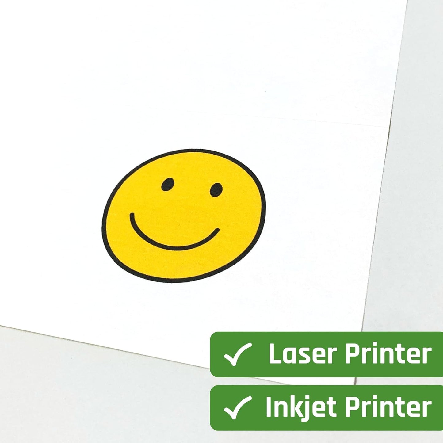 30 Sheets - Half Sheet Shipping Labels, Printable Sticker Paper, for Laser & Inkjet Printers - 2 per Sheet, 60 Pieces