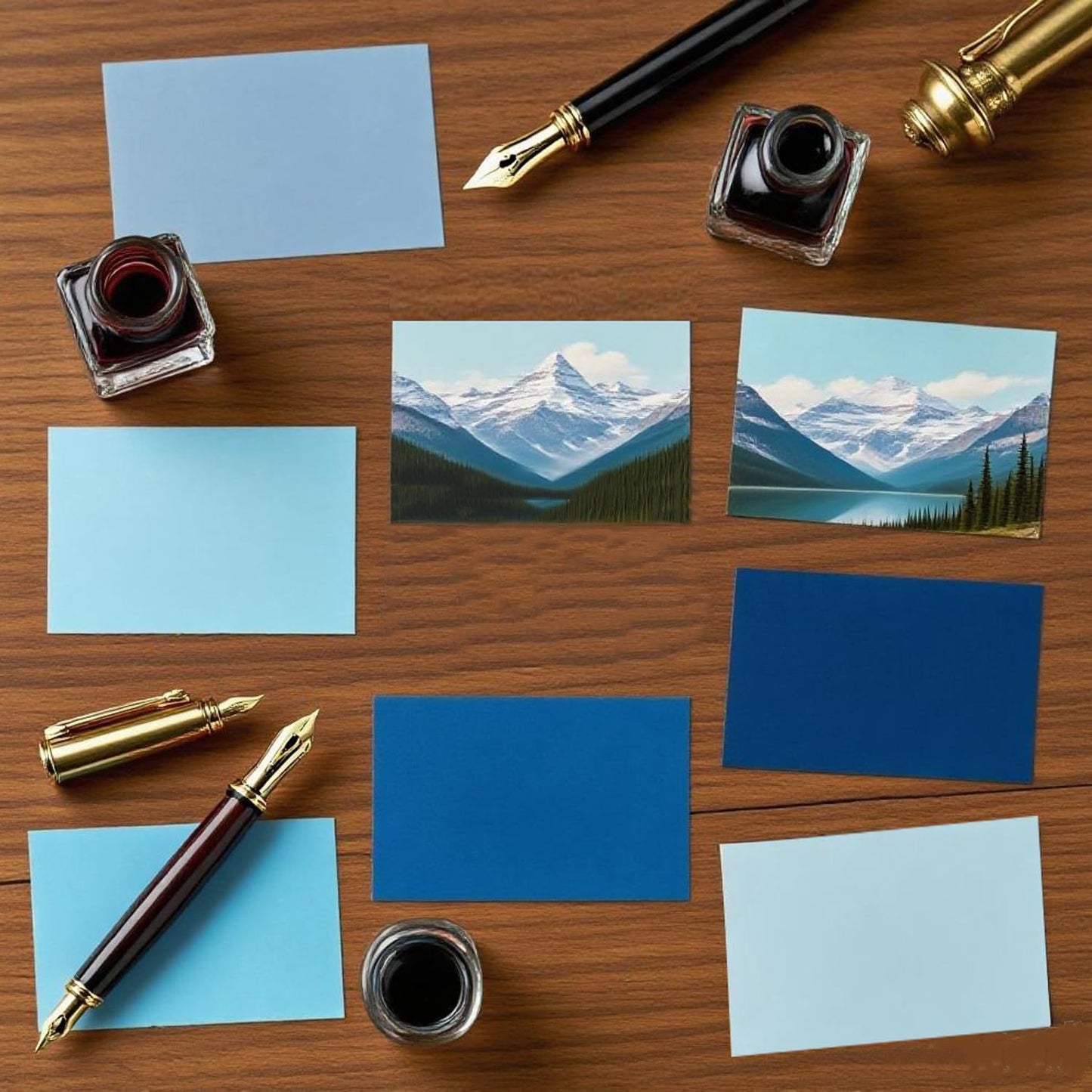 50 Sheets Small Colored Cardstock Paper 5 Colors, 250 GSM Heavy Card Stock for DIY Art Projects, Cards (Blue, 3x5)