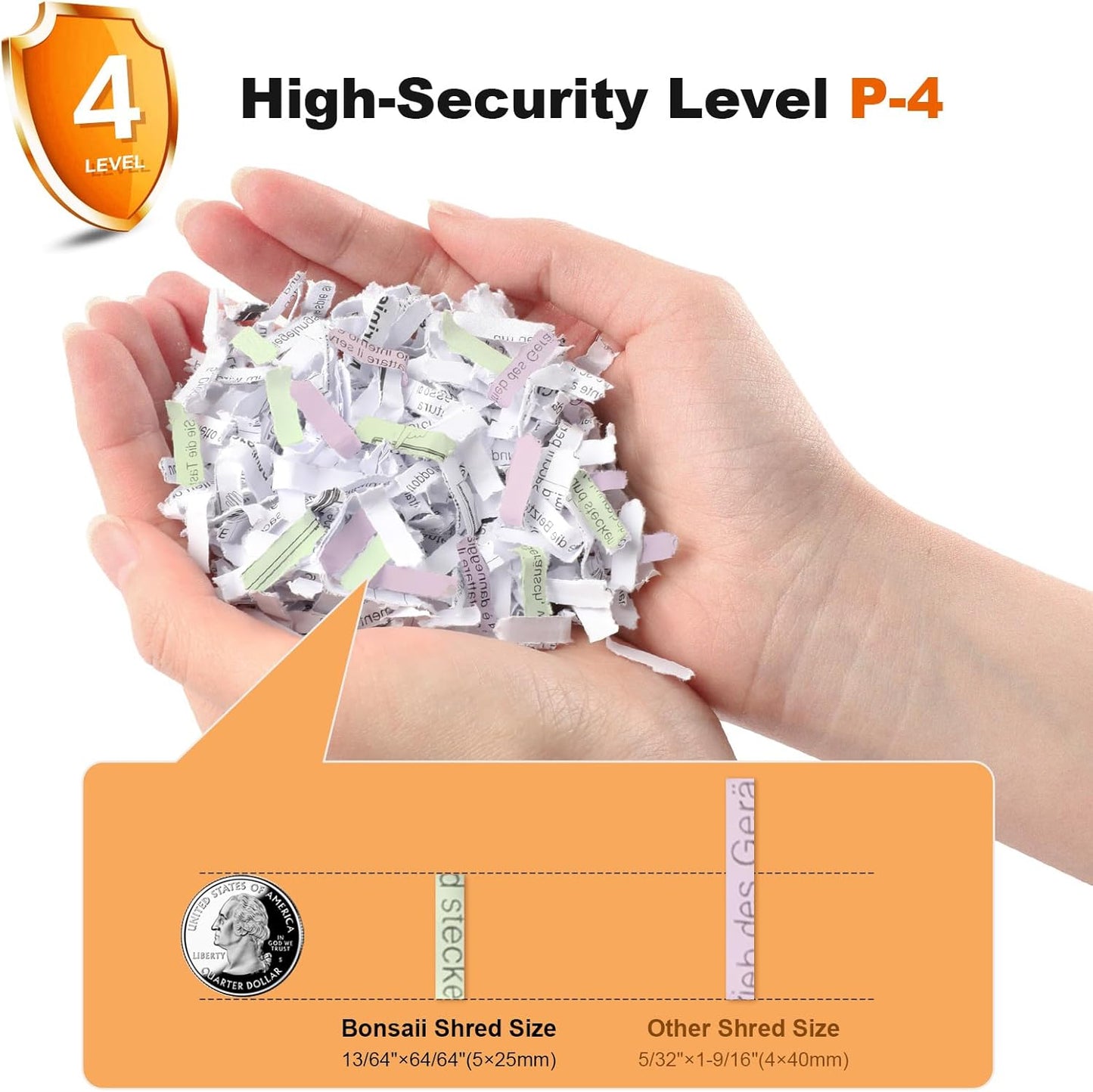 Bonsaii 12 Sheet Paper Shredder for Home Office, Heavy Duty Cross Cut Shredder with 5.5 Gal Pullout Bin, Home Shredder for CDs/Credit Card/Document/Mail, P-4 Security Level