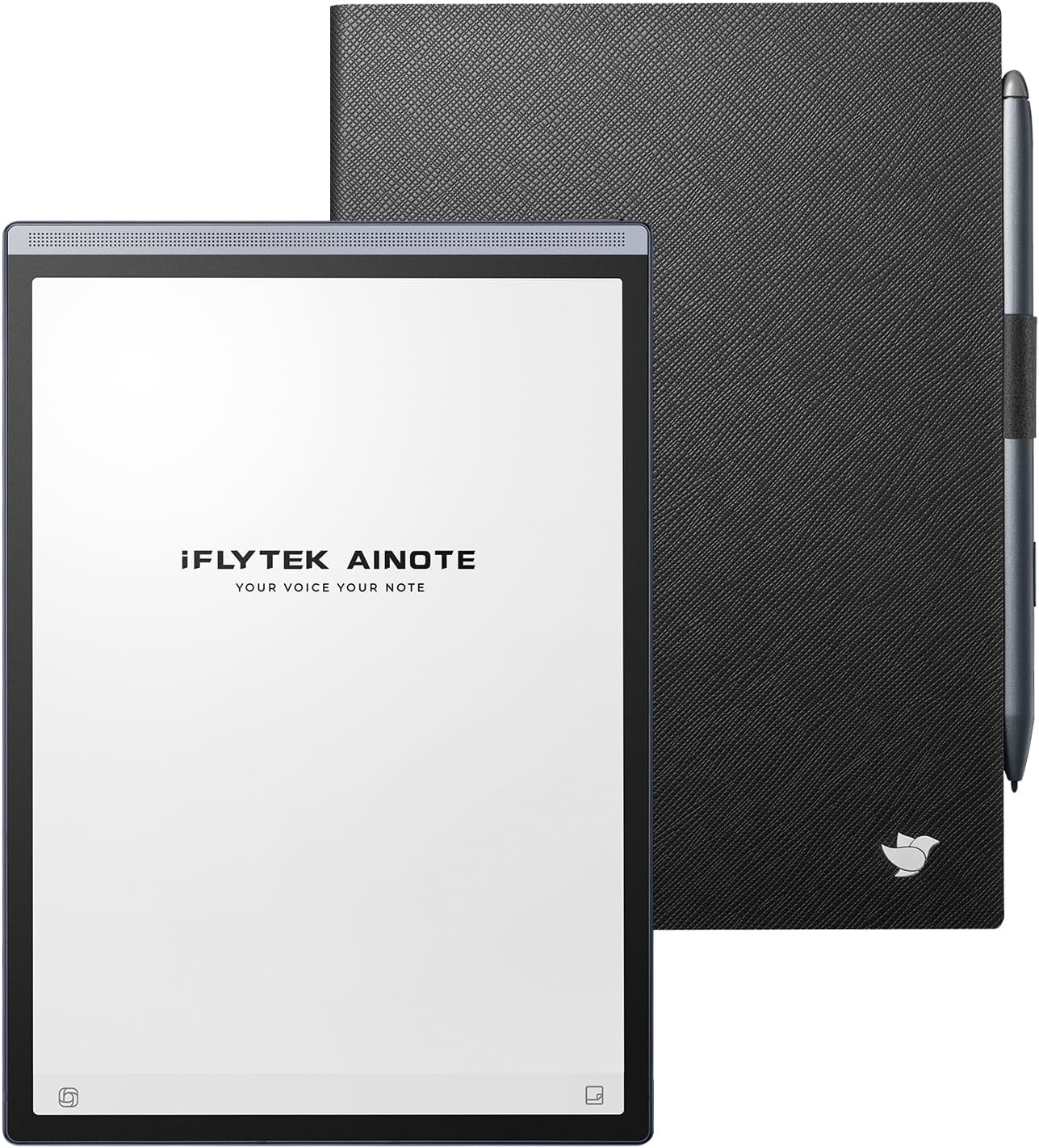 AINOTE Air 2 Bundle with Black Folio – 8.2'' Digital Writing Tablet with Pen, Smart Voice-to-Text Notes, Multilingual Transcription, ChatGPT Integration
