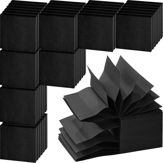 Beieverluck 48 Pack Pop Up Sticky Notes 3X3 Inch Colorful Post Stickies Self Sticky Note Pads for Office, Home, School, Meeting, 80 Sheets/pad, (Black)