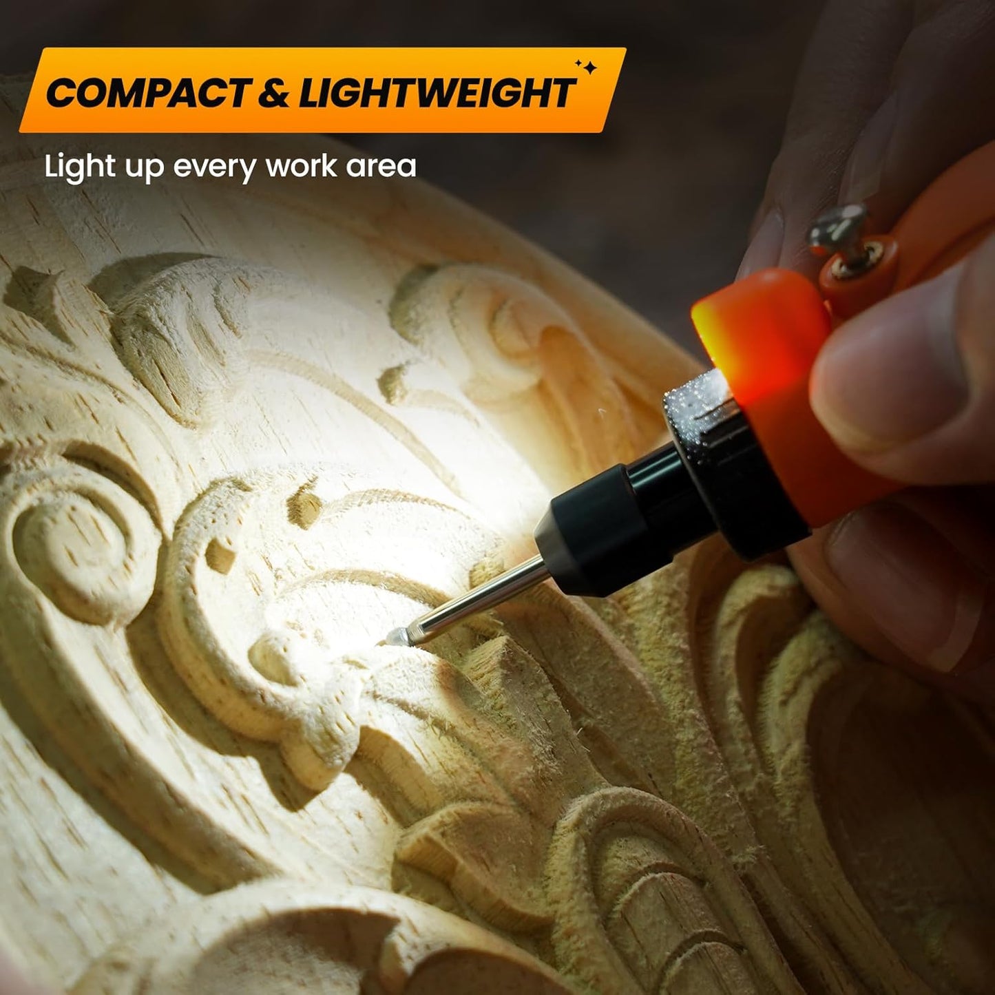 HARDELL Mini Cordless Rotary Tool 3.7V, 5-Speed and USB Charging with 35 Accessories, Multi-Purpose Power Rotary Tool for Sanding, Polishing, Drilling, Carving, Engraving, DIY Crafts