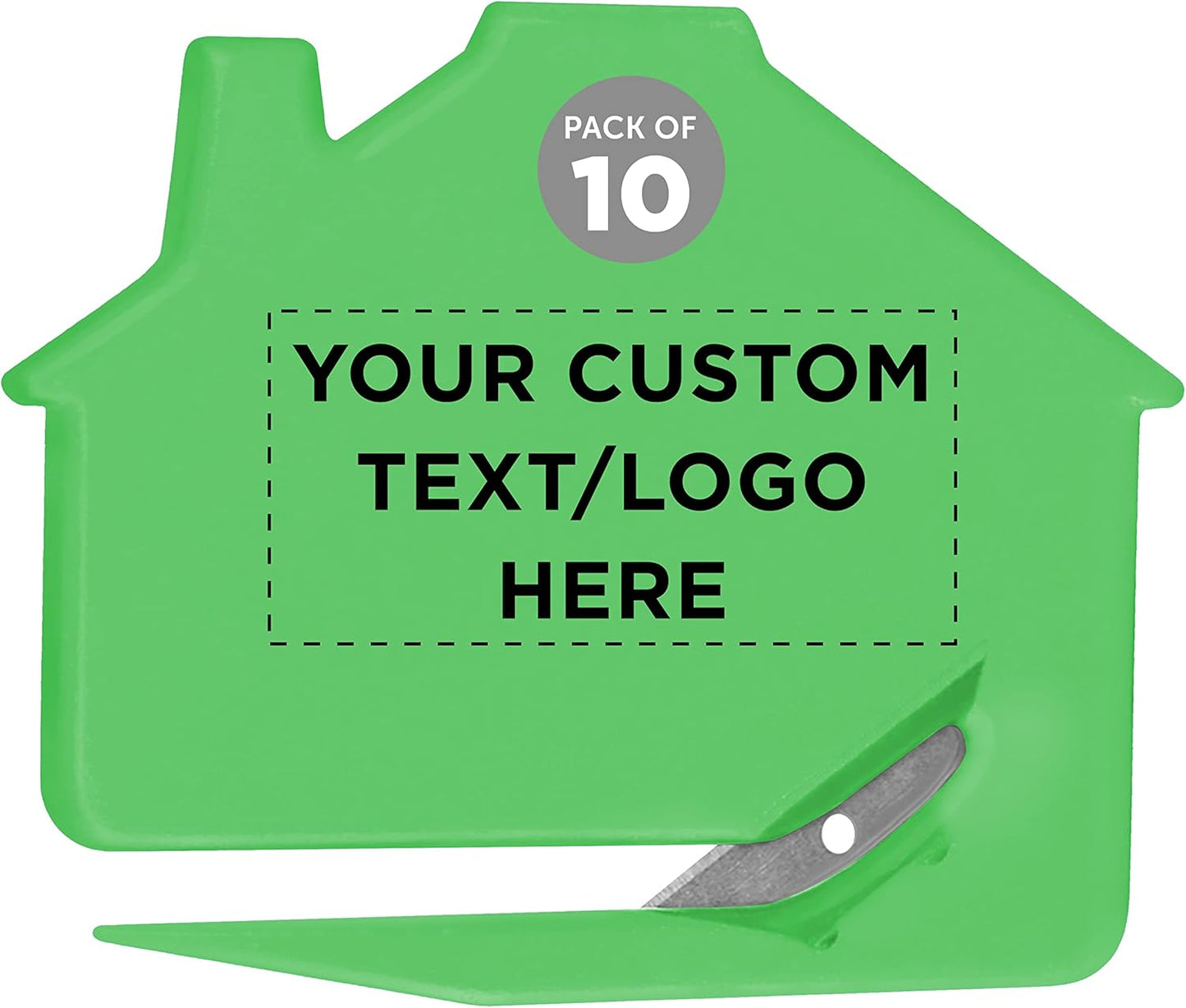 Custom House Letter Openers Set of 10, Personalized Bulk Pack - Perfect for Home or Office - TGreen
