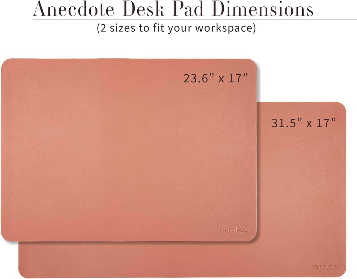 ANECDOTE Vegan Leather Desk Pad - 31.5"x17" Desk Mat for Your Office. This Quality Large Mouse Pad has Chic Elegance, Professional Look & Satisfying Touch - The Perfect Leather Mouse Pad for You!