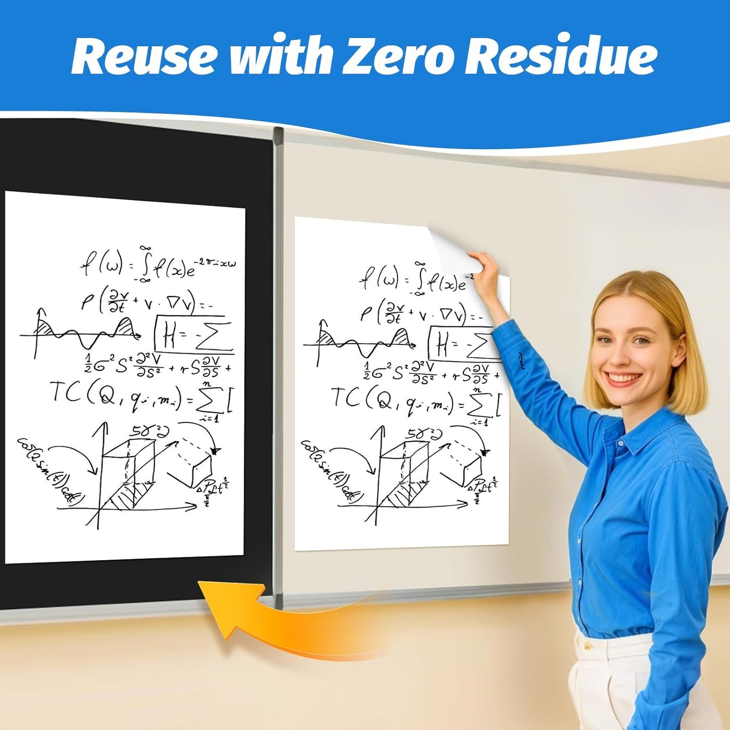 AFMAT Sticky Easel Pads, 25 in x 30 in Flip Chart Paper for Teachers, Ink Bleed-Through Resistant Easel Paper for Office/Classroom/Whiteboard/Wall/Windows, 30 Sheets/Pad, 8 Pads