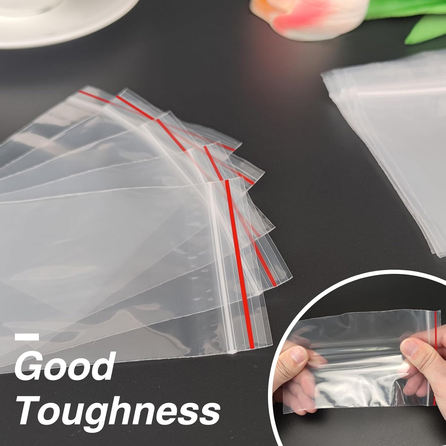 200Pcs 4x6 Inch Mini Plastic Bags, Resealable Small Zip Baggies for Small Business, Storage, Gifts, Candy, Screws, Jewelry, Daily Pills