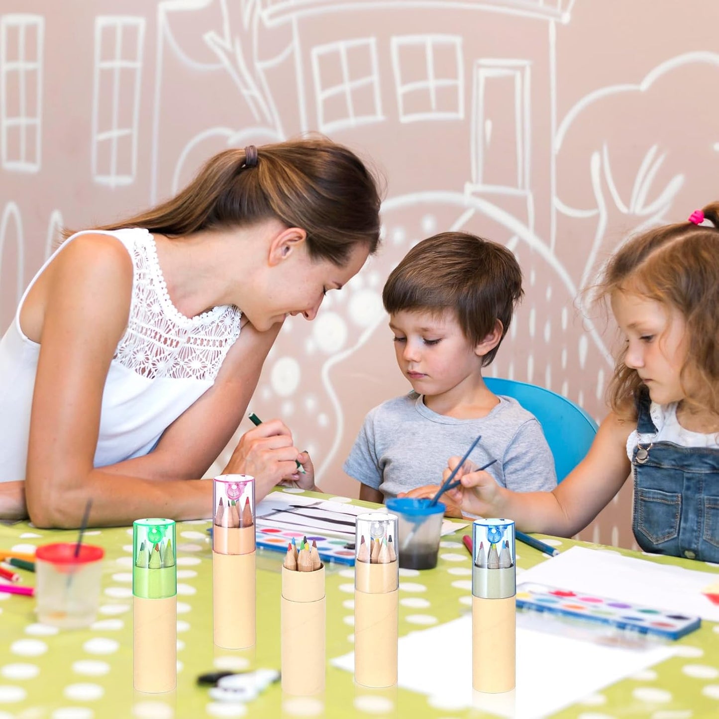 48 Pcs Mini Colored Pencils, Coloring Drawing Pencil Bulk with Sharpener Portable Coloring Pencils Set for Artists Sketching Painting Classroom School Kids Teachers Supplies