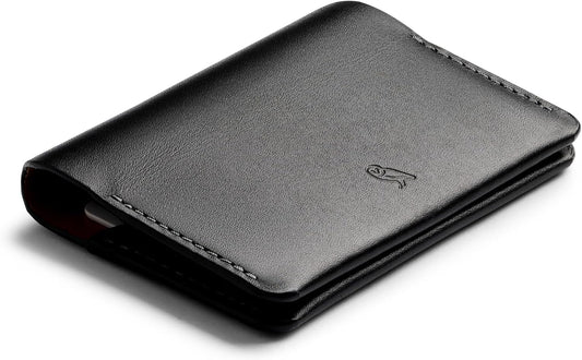 Bellroy Under Cover (slimline leather card wallet/holder with card storage, quick access slot, plus space for folded bills) - Black