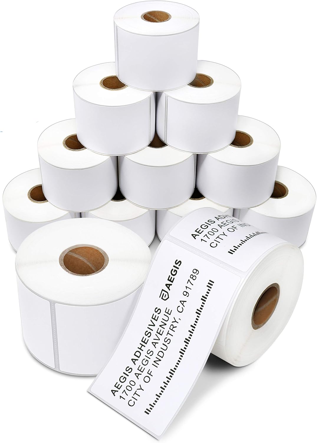 Aegis Adhesives - 2 ¼” X 4” Direct Thermal Labels for Shipping & Postage, Perforated & Compatible with Rollo, Zebra, & Other Desktop Label Printers (12 Rolls, 350/Roll)