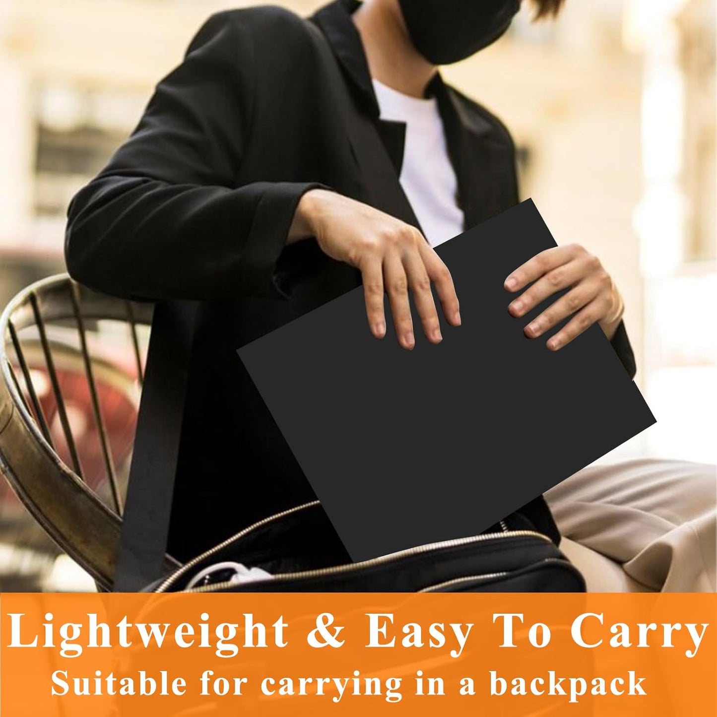 50Pcs Black Two-Pocket Heavyweight File Folder,Letter Size,Paper File Folder for School Office Home Bussines