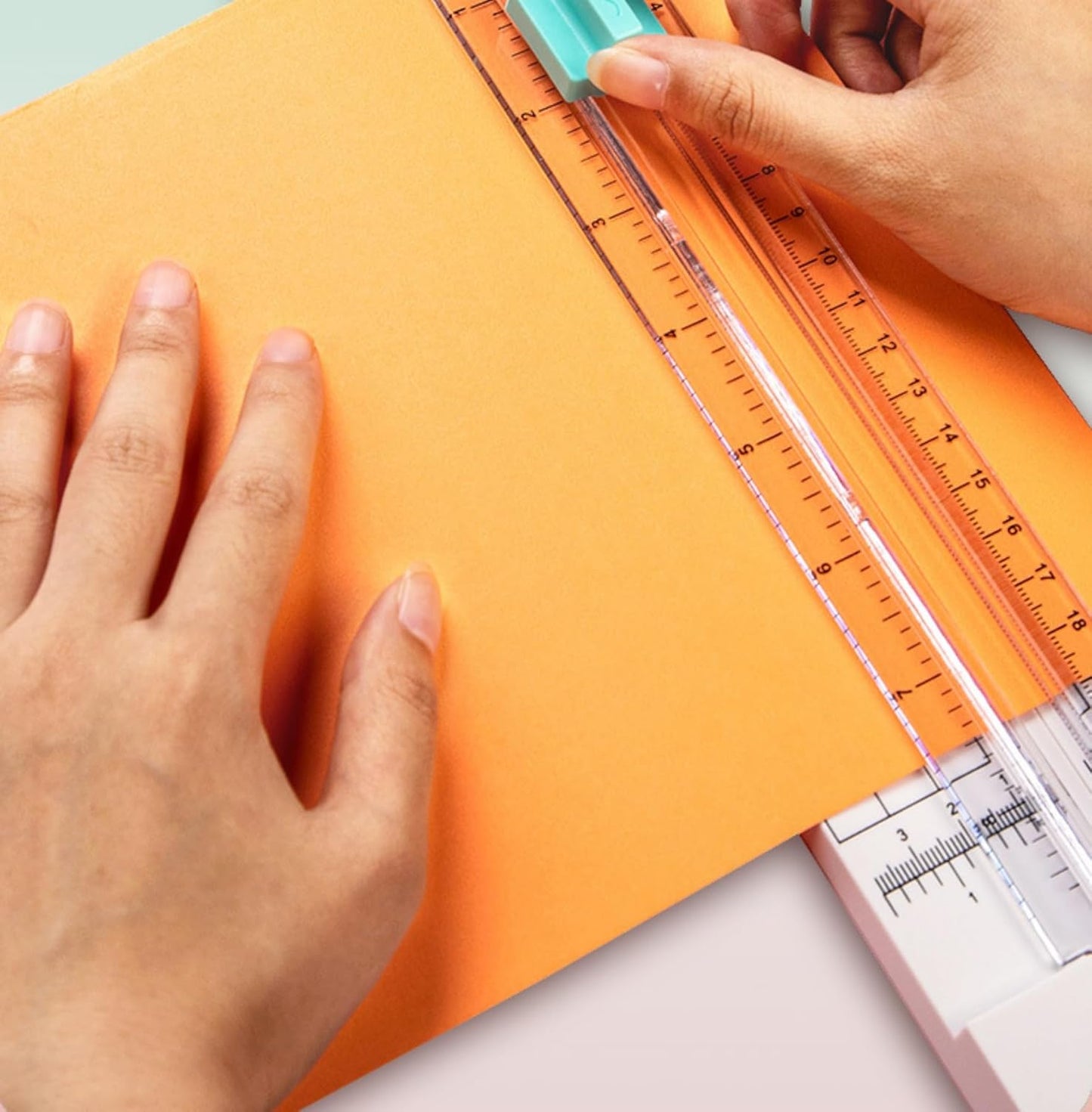 4-in-1 Multi-Function Paper Trimmer,Bidirectional Papers Cutter, Equipped with Straight,4 in 1 Paper Cutter 4 Styles Craft Paper Cutter Multi-Function Scrapbooking Tool (Blue)