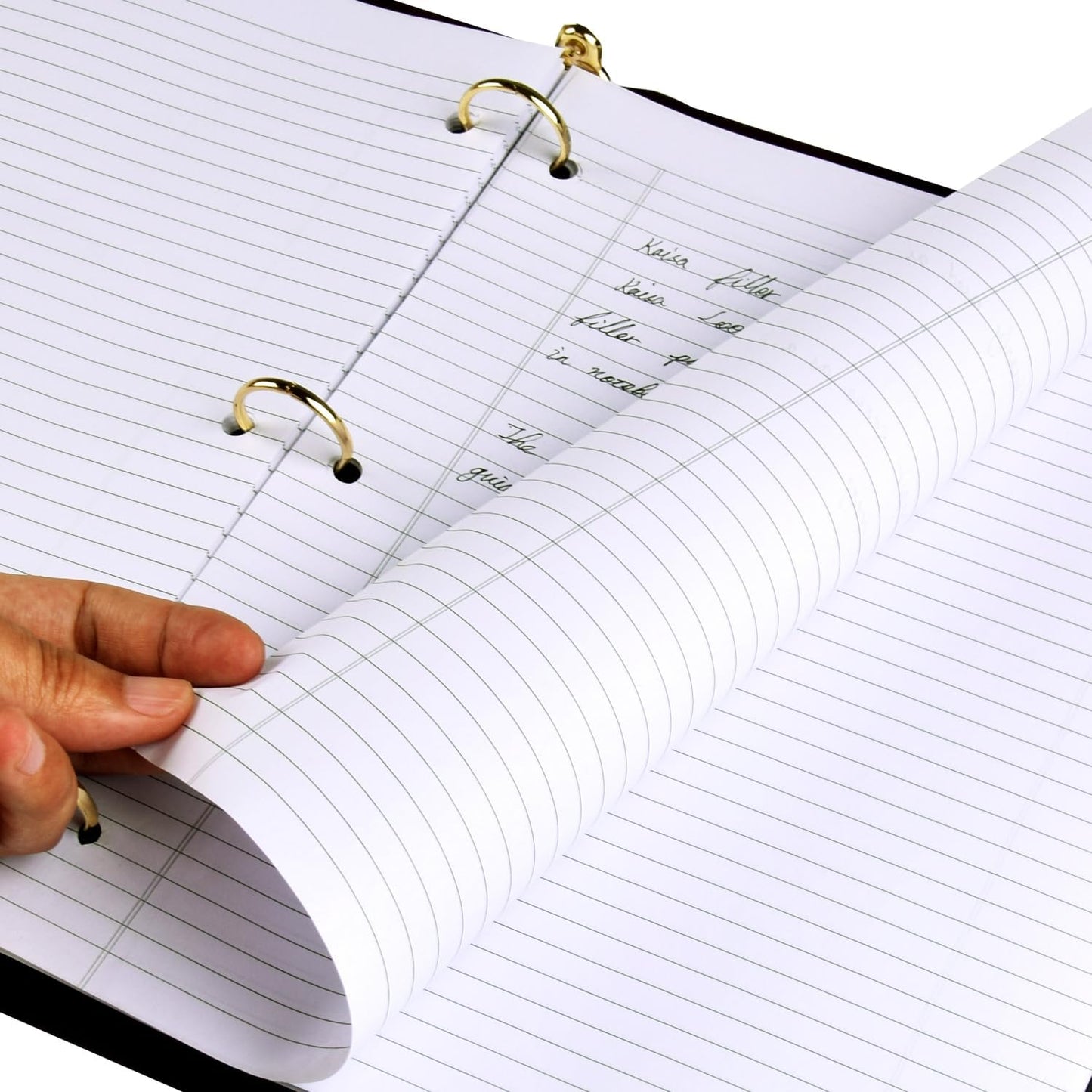 Kaisa Notebook Paper - 24 Pack, 8x10.5, Wide Ruled, 3-Ring Binder, 125 Sheets/Pack, 3-Hole Punch