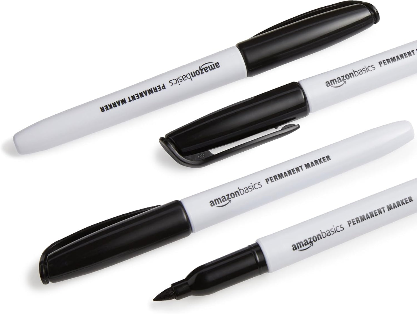 Amazon Basics Fine Tip Point Permanent Markers for Office, School, and Home Use, Assorted Colors, 24 Pack