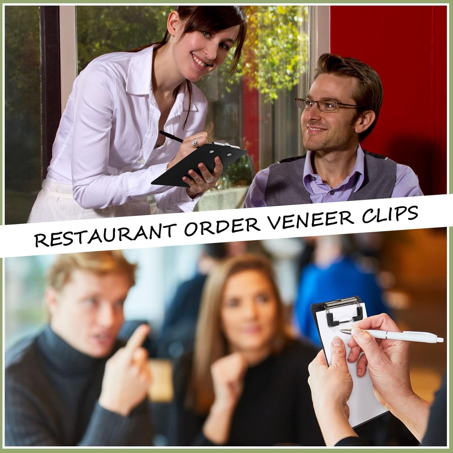 60 Pack Bulk Mini Clipboards 4 x 6 Inch Memo Small Clipboards Plastic Check Presenters for Restaurants Pocket Small Notepads Receipts Tickets for Office Cafe Shopping List(Black)