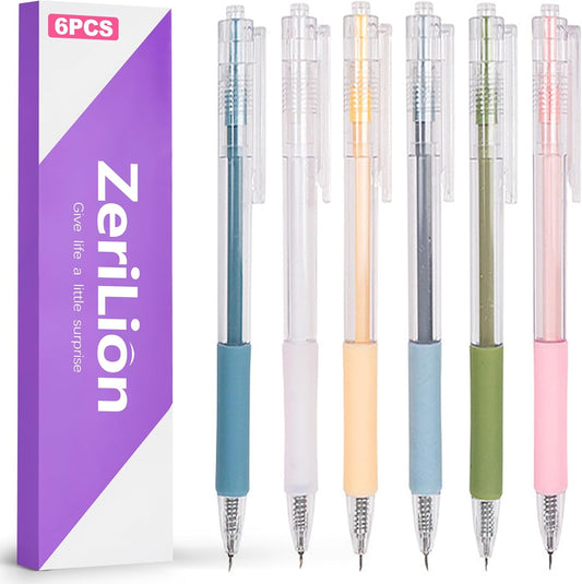 6 Pack Retractable Craft Knife Pen Set in 6 Colors, Precision Paper Cutter for DIY Projects, Art, Scrapbooking, Detail Hobby Blade for Stickers