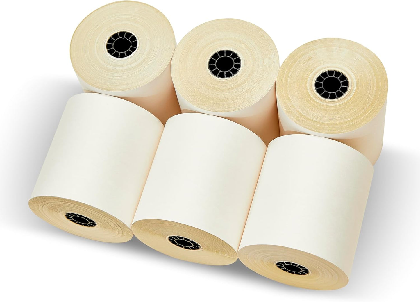 (32 Rolls) 2 Ply Carbonless Rolls 3" X 95 Feet White/Yellow Receipt Paper POS Cash Register Two Ply White/Canary for Star Micronics SP700 SP2000 UP389 Omni 480 TMU 220 250 Require Ribbons ERC30/34/38