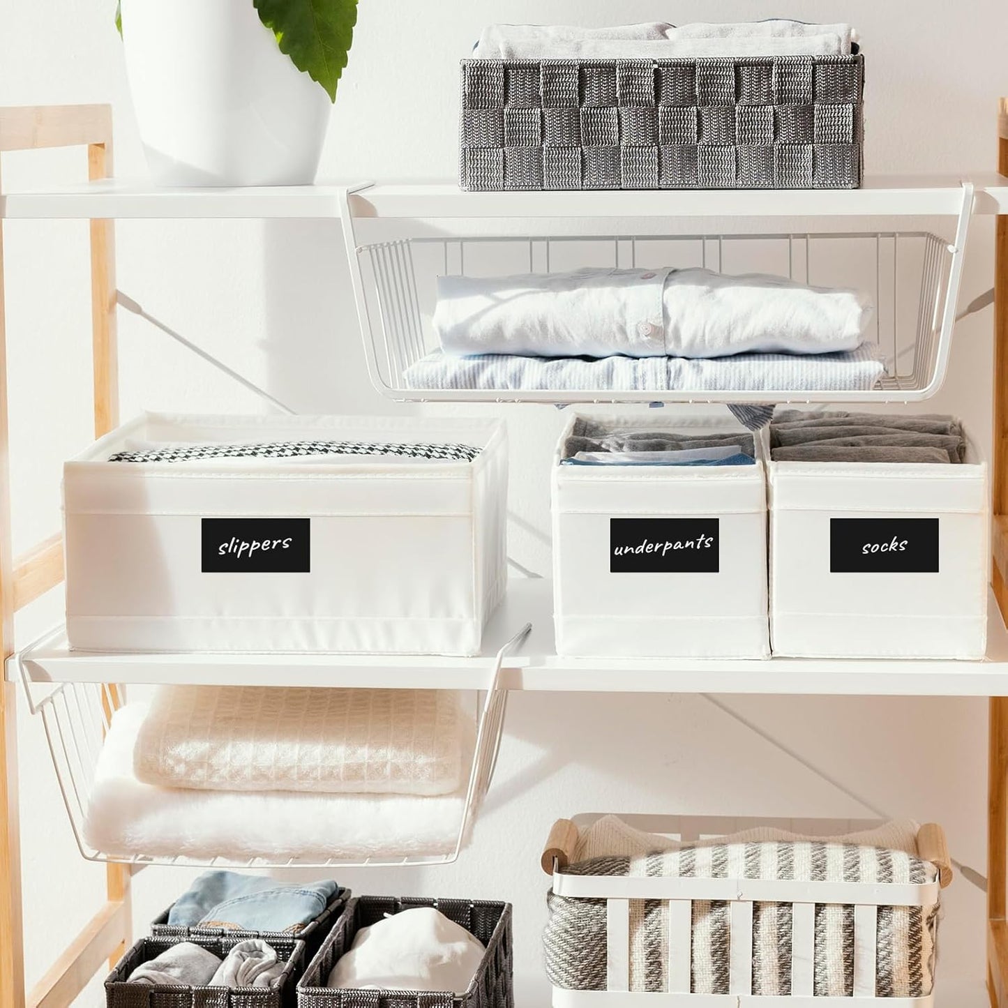 Black Rectangle Stickers 4 x 2 Inch Color Coding Labels Vinyl Roll Self-Adhesive Waterproof Removable 500 PCS