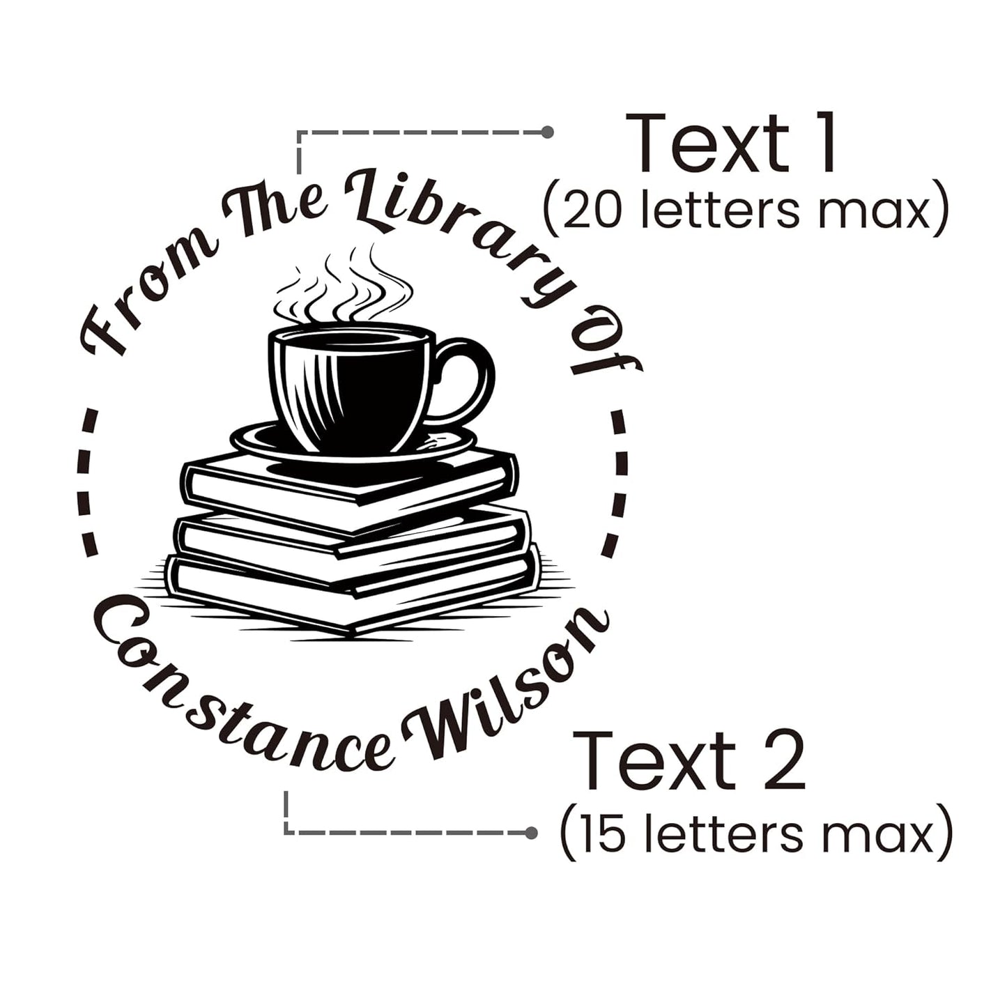 Book Embosser Custom Embosser Stamp with Your Name or Design Personalized Library Embosser Stamp Customized Books Business Cards Paper Documents Notebooks etc. (06)