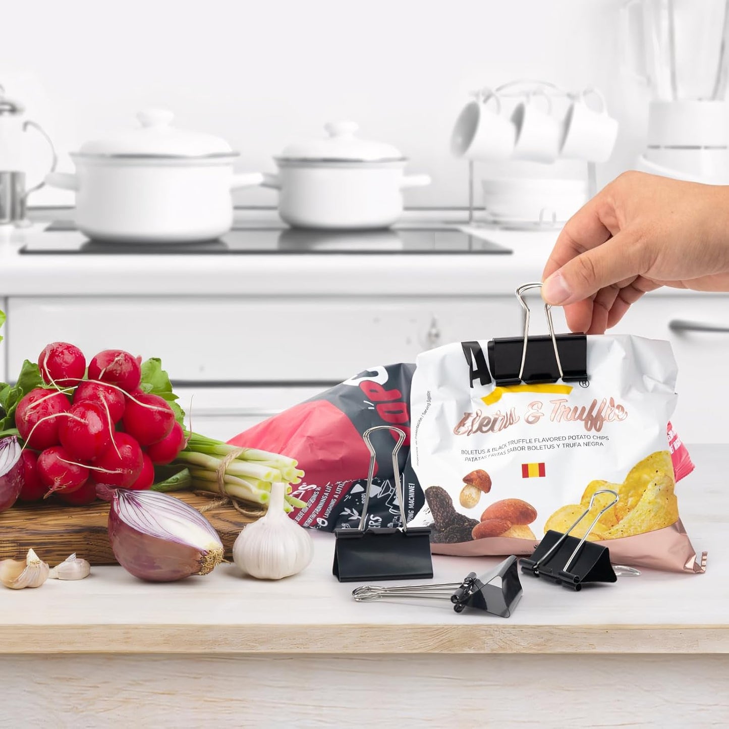 2 Inch 12 Pack Extra Large Binder Clips, Jumbo Paper Clips, Big Paper Clamps, Binder Clips Large Size for Home, School and Office Supplies