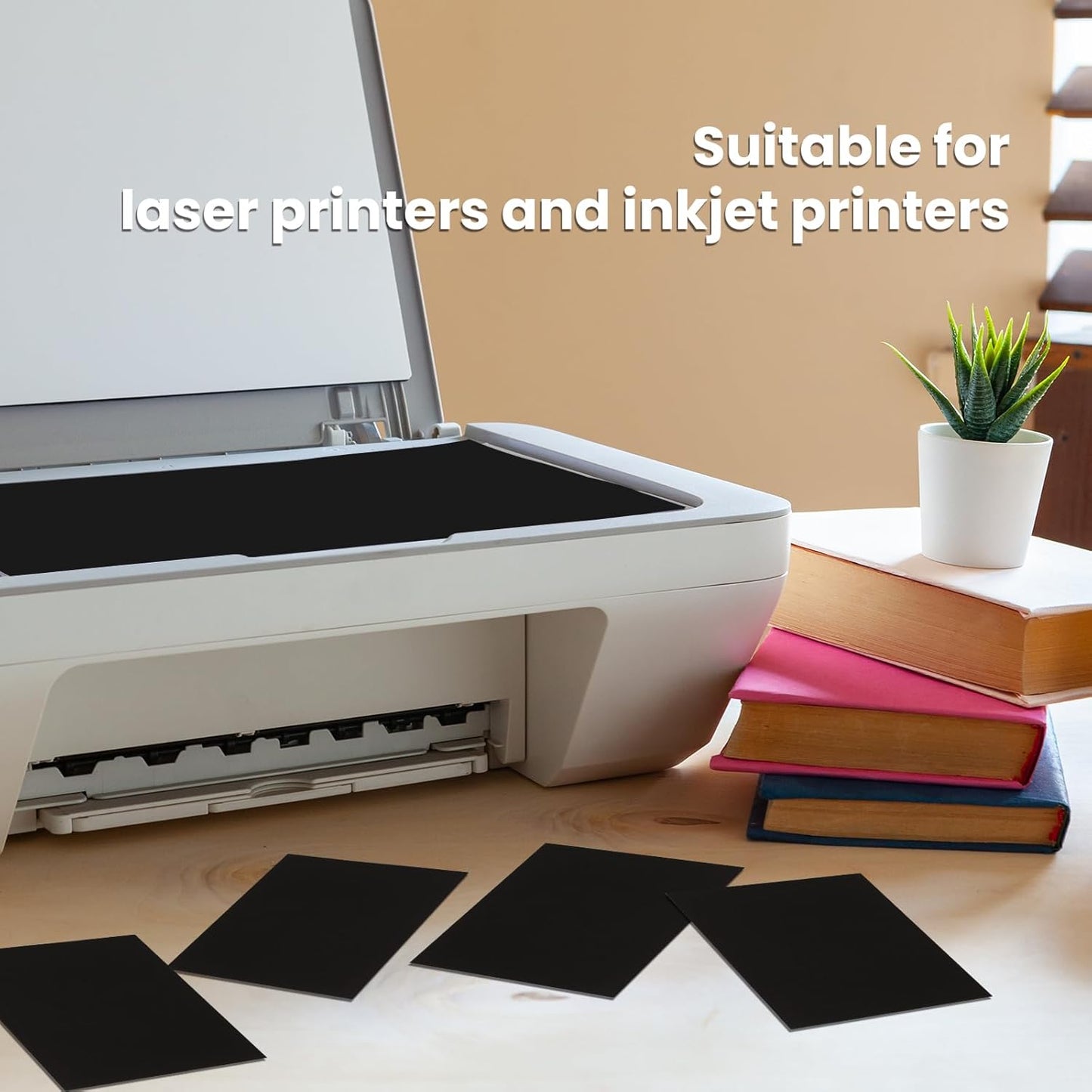 50 Sheets Black Cardstock Thick Paper 4 x 6, 250gsm/92lb Blank Heavy Cards Stock for Invitations, Printing, Postcards, Thankyou Cards, Index Cards, DIY Cards (Black, 4 x 6 inch)