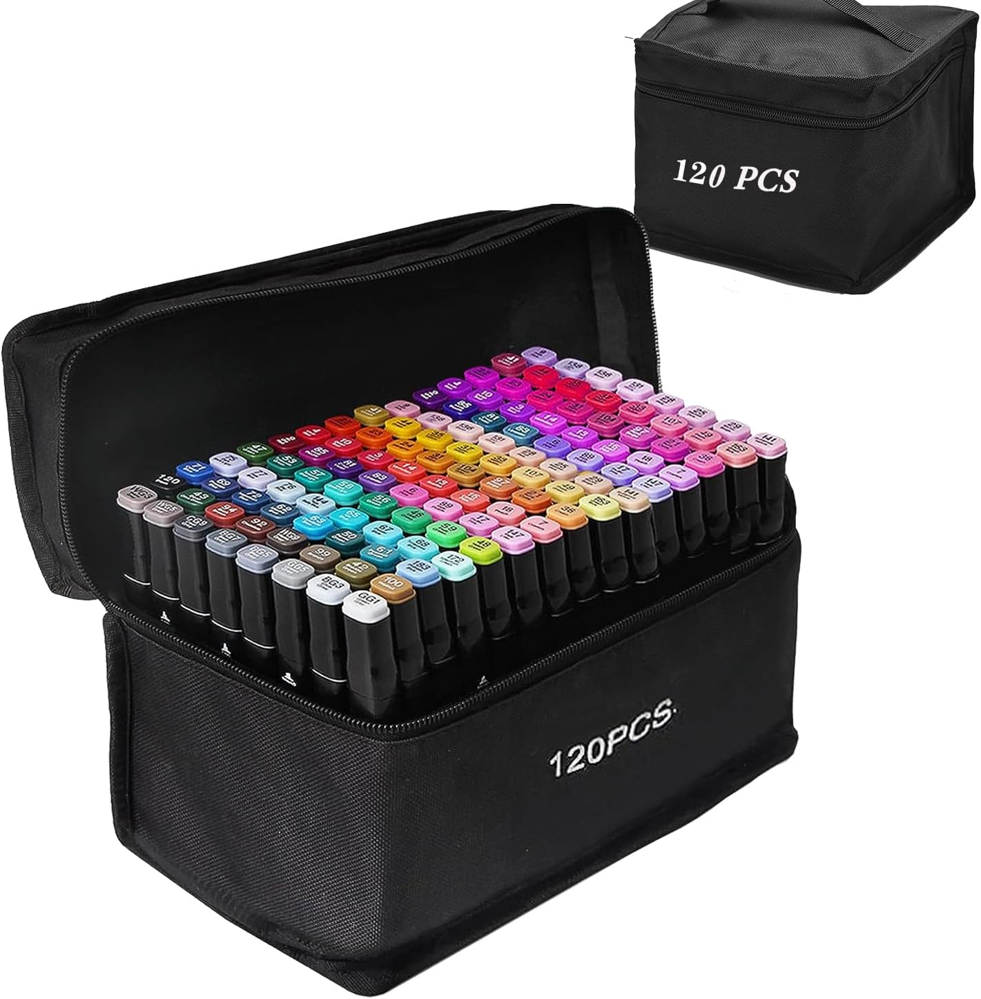 Alcohol Markers Set,120P Alcohol Markers Brush Dual Tip Sketch Marker for Painting, Art Supply Permanent Coloring stuff Marker for Kids,School