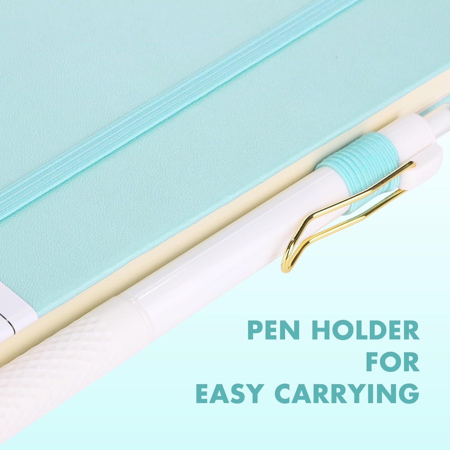 Aodaer 30 Set Lined Notebook Journals with Pens A5 Notebooks 100 GSM College Ruled Hardcover Notebook PU Leather Notepad with Pen Holder for Office School, 5.7 x 8.3 Inches, Light Multicolor