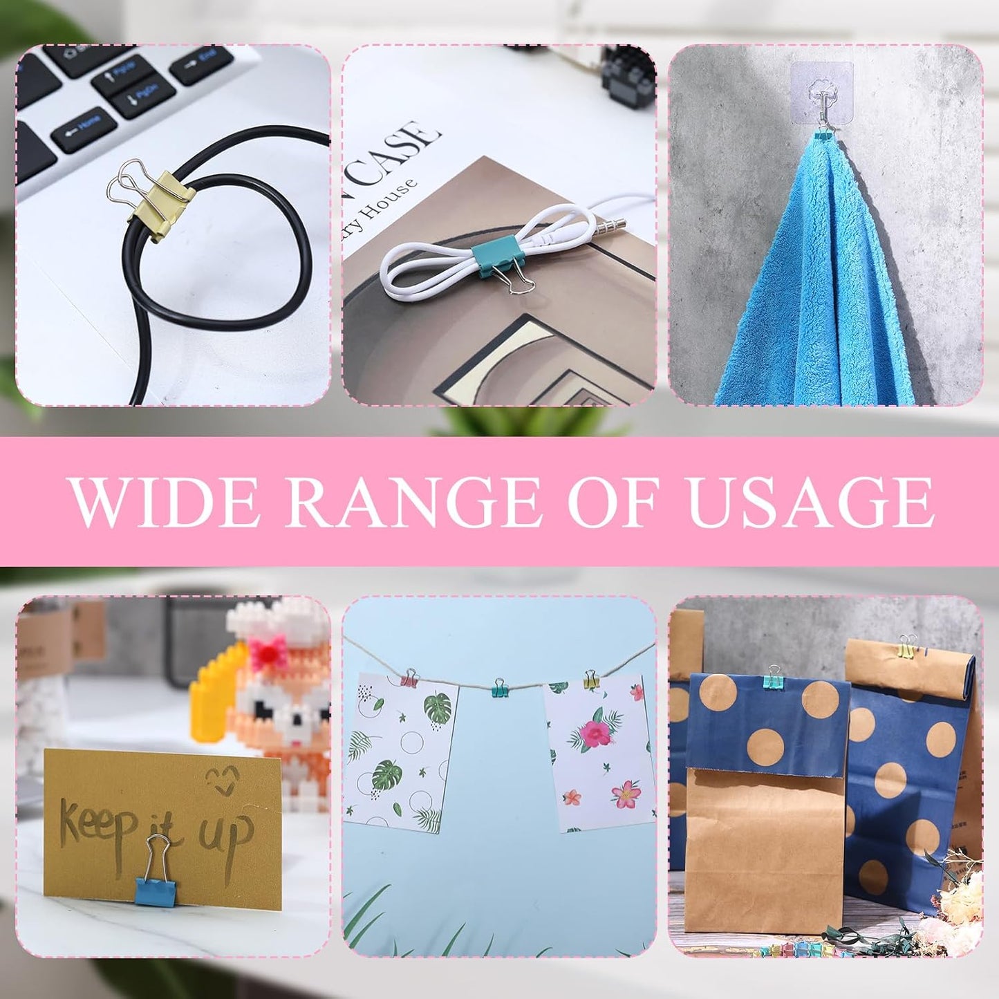 Jetec 500 Pieces 0. 6 Inch Colorful Binder Clips Bulk Small Paper Clamps Metal Paper Clips for Teachers Students Classroom Business Office and School Office Supplies