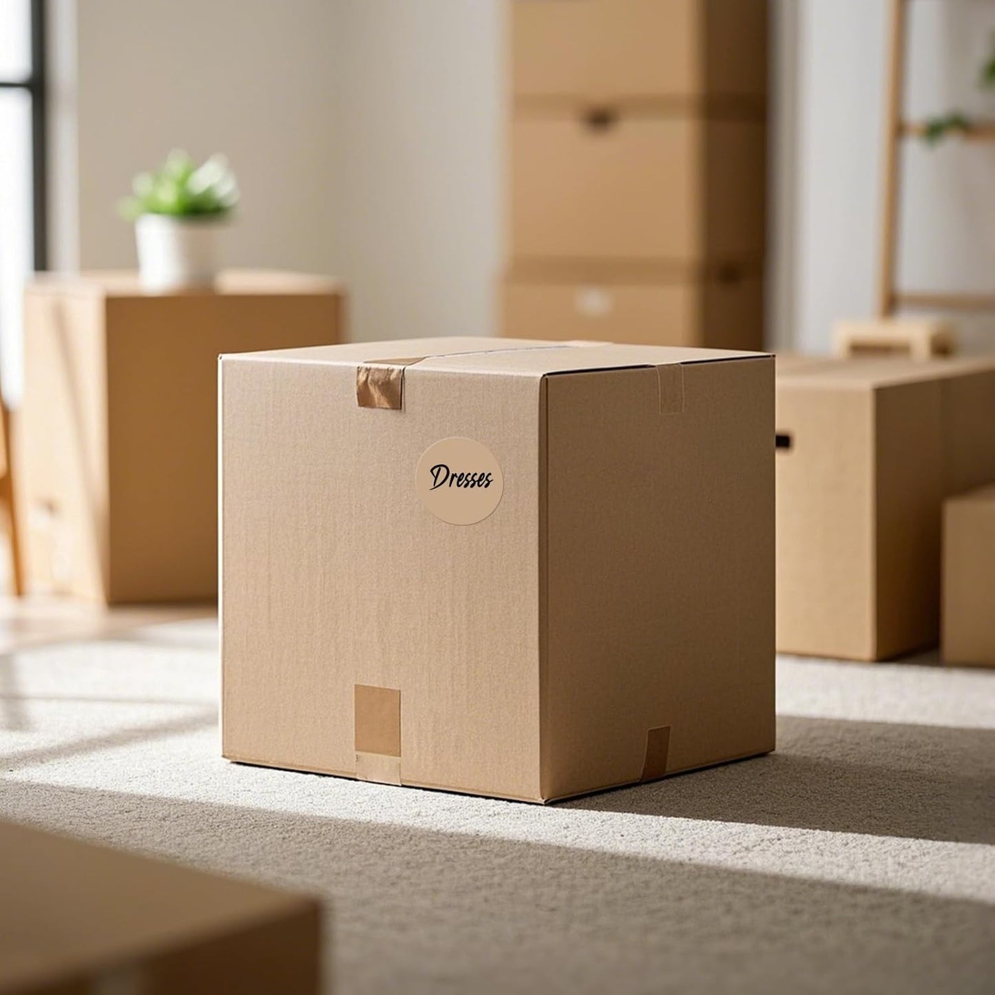 500 PCS Circle Dots Stickers 3 Inch Vinyl Kraft Round Labels Removable Waterproof Color Coding Floor Sticker Roll for Inventory School Marking Organization