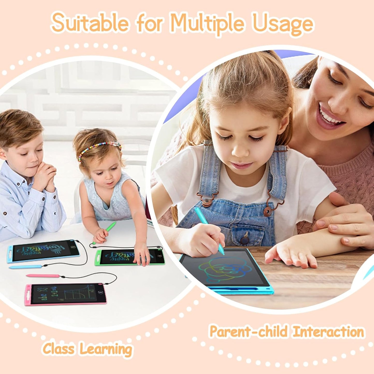 32 Pack LCD Writing Tablet for Kids Drawing Tablet 8.5" Upgraded Drawing Pad Toddler Doodle Board for Kids Bulk Learning Writing Tablet for Class Party