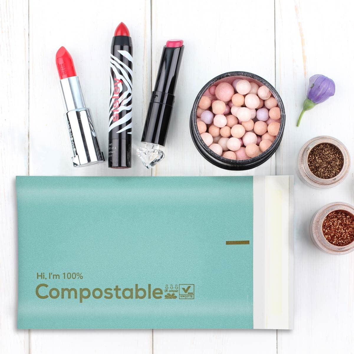 4x8 100% Biodegradable Bubble Mailers,25 Count Teal #000 Compostable Padded Packaging Wrap Envelopes Pouches Eco Friendly Self Seal Bags