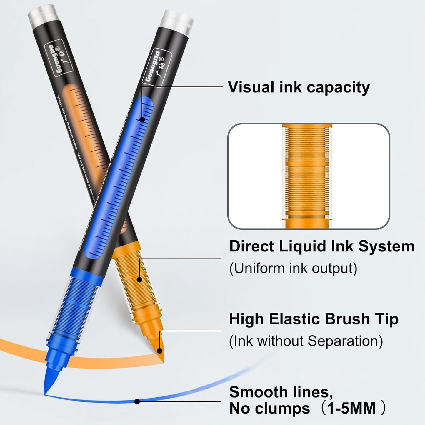 JRQ 168 Colors Acrylic Paint Markers, Brush Tip Acrylic Paint Pens for Wood Rock Glass Canvas Stone Fabric Glass Metal Ceramic Canvas DIY Crafts Art Supplies Kids Gifts